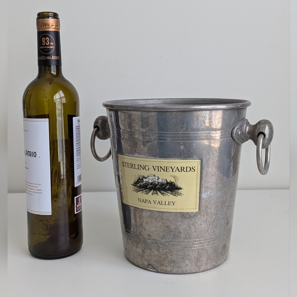 Vtg Sterling Vineyards Winery Ice/ Champagne Bucket Napa Valley Calistoga France - Picture 2 of 11